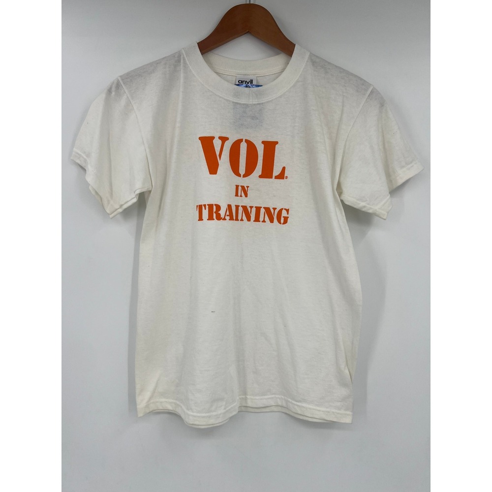 Anvil Tennessee Volunteers Youth Large White Vol In Training T-Shirt NCAA NEW